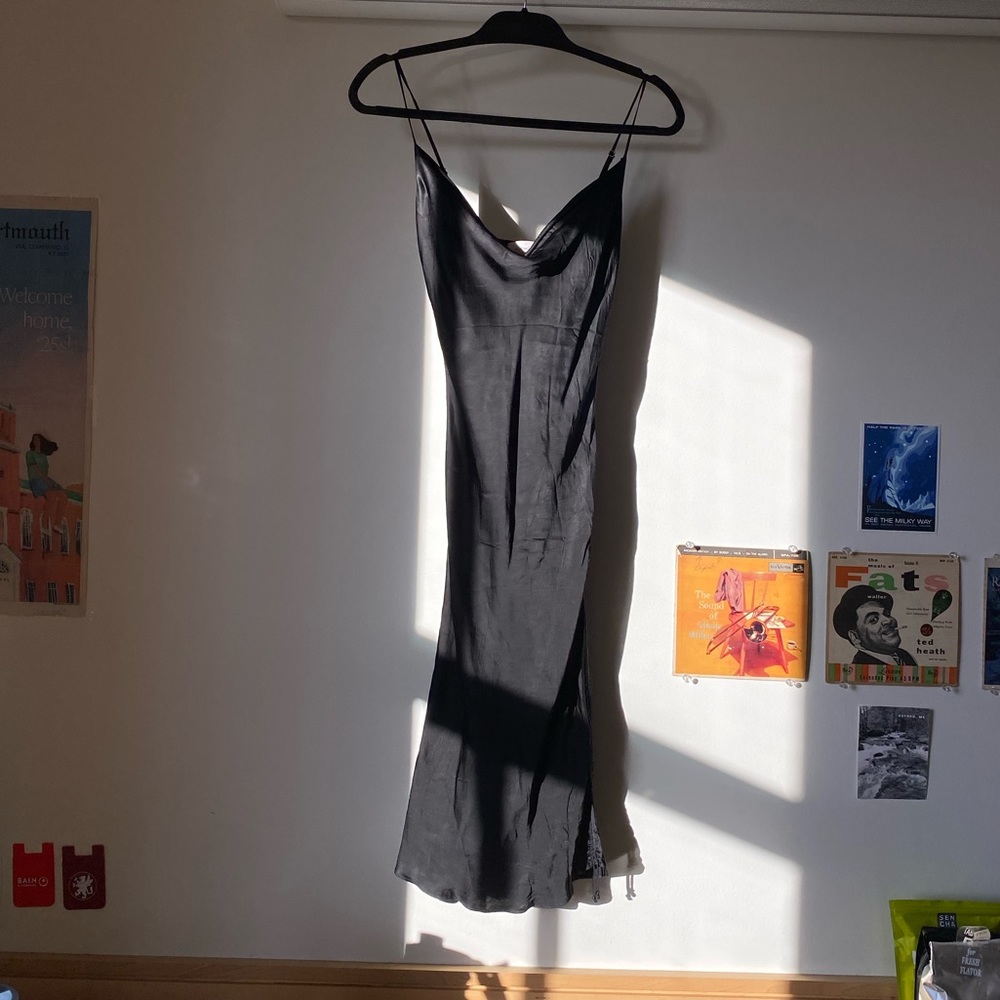 aritzia only ruched slip dress